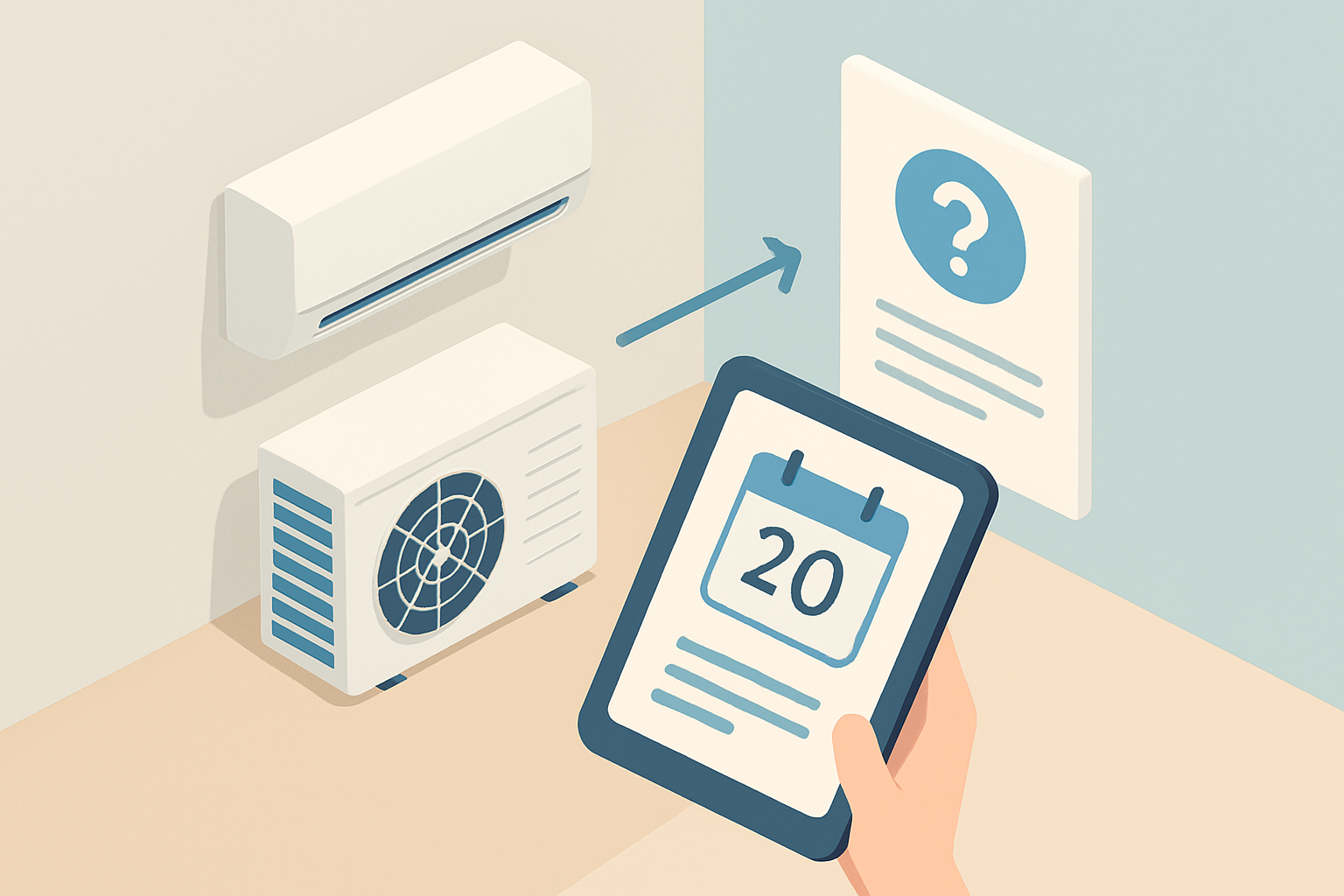 エアコンの年式確認イメージ