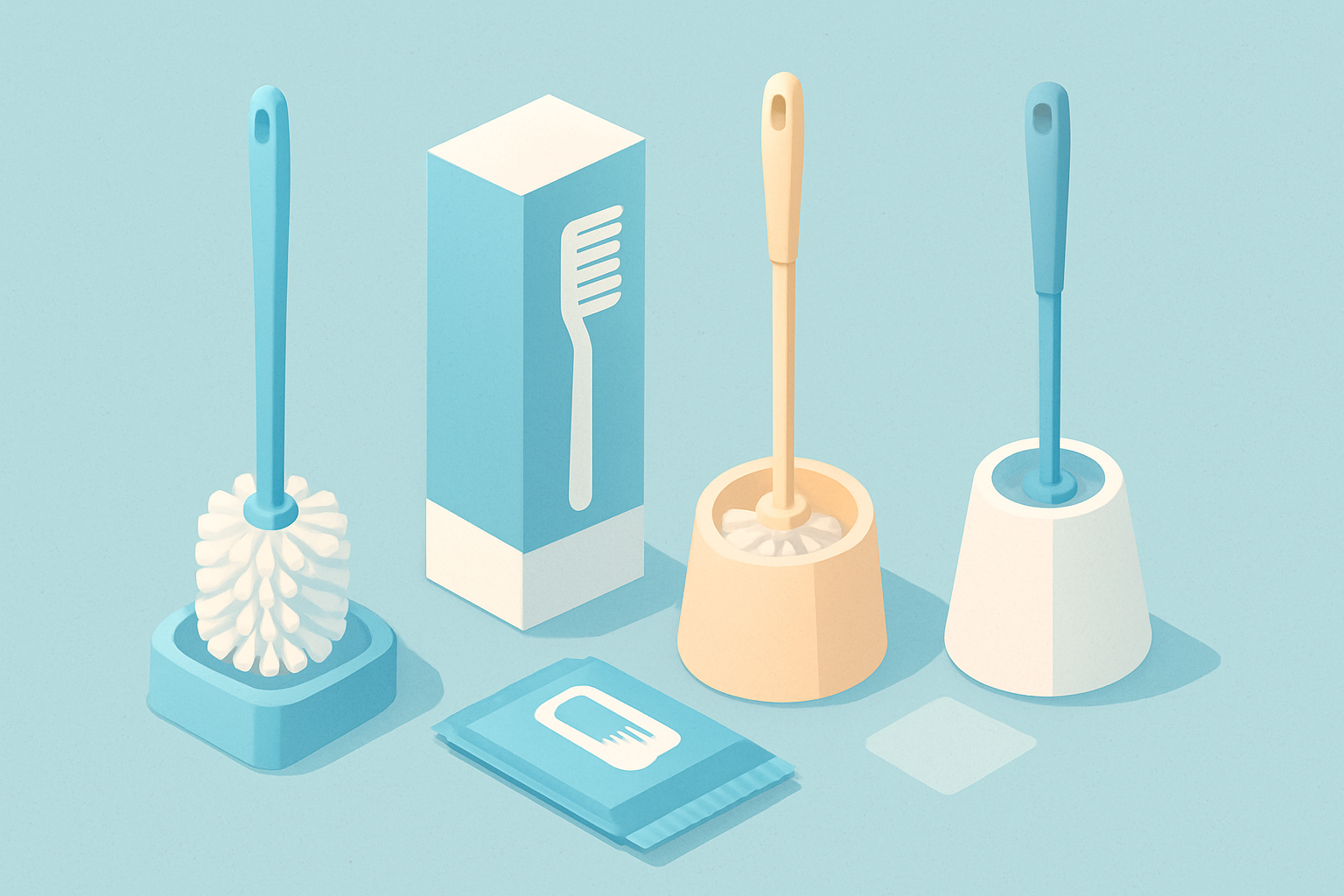 使い捨てトイレブラシ主要商品の比較イメージ