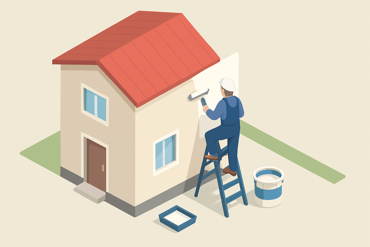 外壁塗装の作業風景イメージ