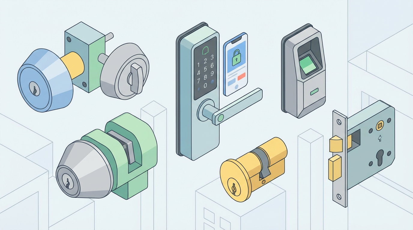 さまざまな鍵の種類（サムターン・スマートロック等）のイメージ