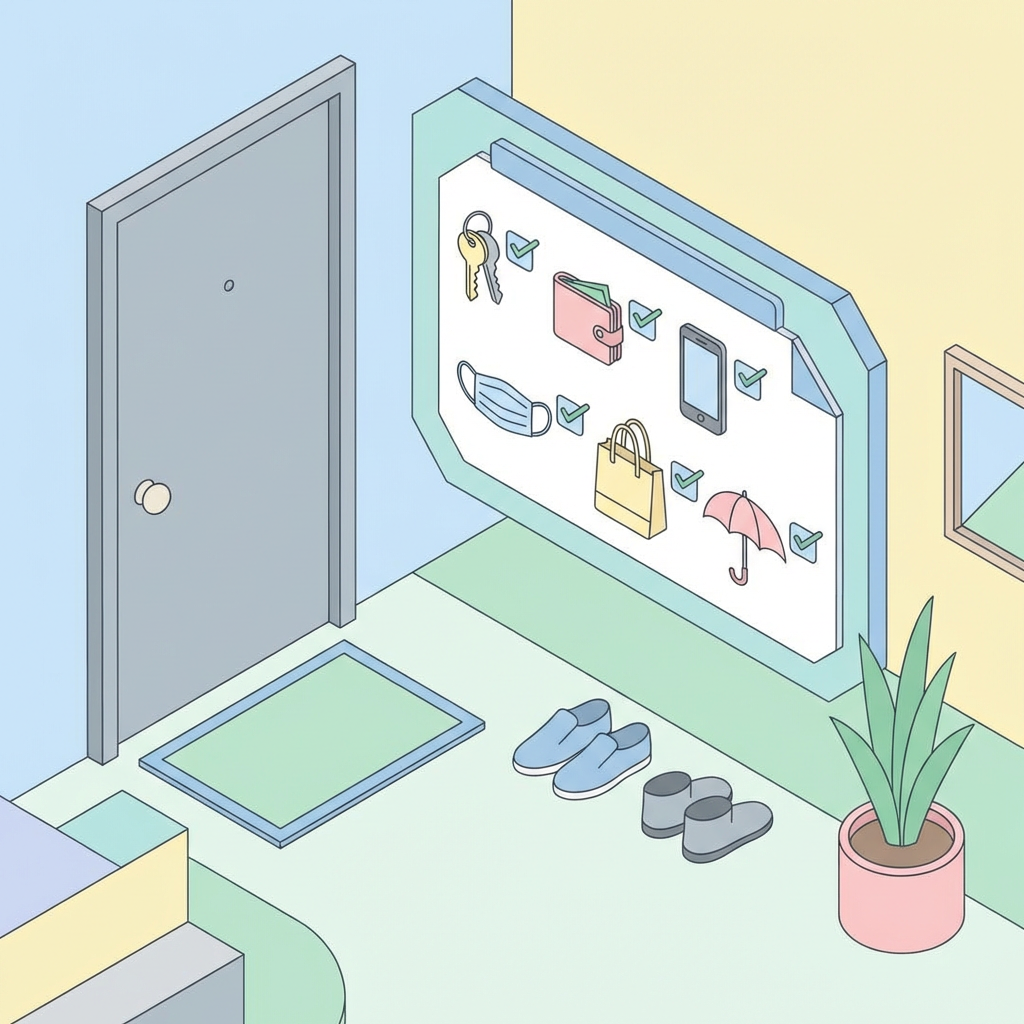 外出前のチェックリストのイメージ