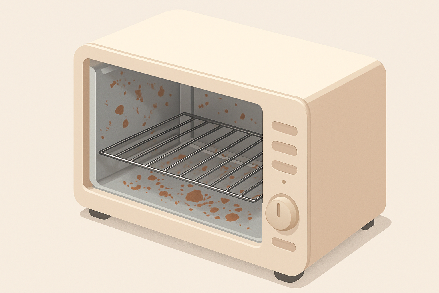 汚れたトースター庫内のイメージ