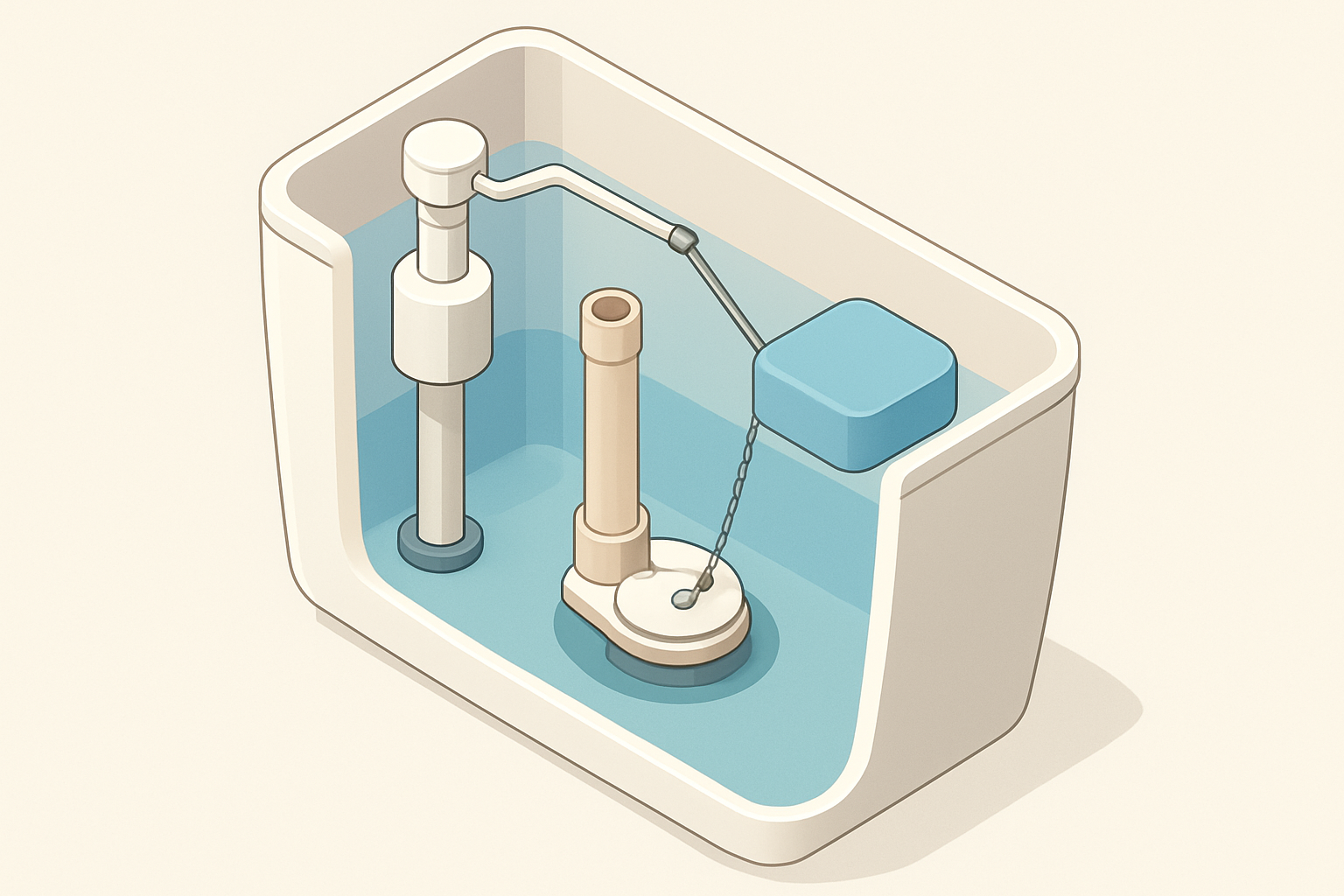 トイレタンク内部のイメージ図