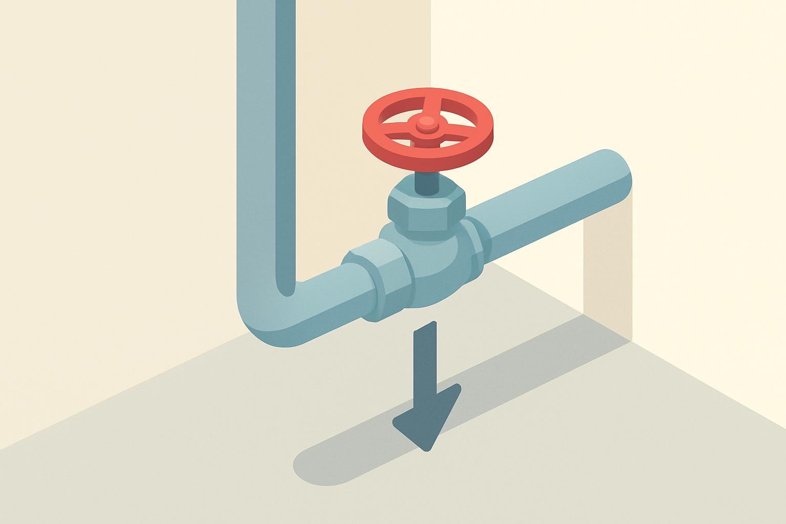 止水栓の位置を示すイメージ図